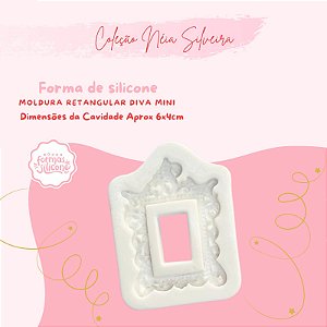 Molde de Silicone Moldura Retangular Diva Mini