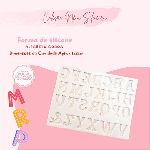 Molde de Silicone Alfabeto Coroa