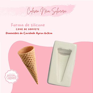 Molde de Silicone Cone de Sorvete