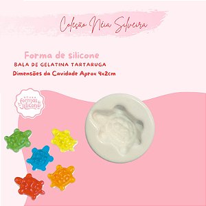 Molde de Silicone Bala de Gelatina Tartaruga