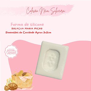 Molde de Silicone Bolacha Maria Micro