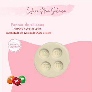 Molde de Silicone M&Ms Alto Relevo