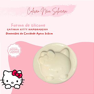 Molde de Silicone Gatinha Kitty Namoradeira