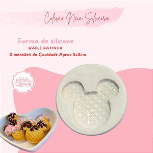Molde de Silicone Waffle Ratinho