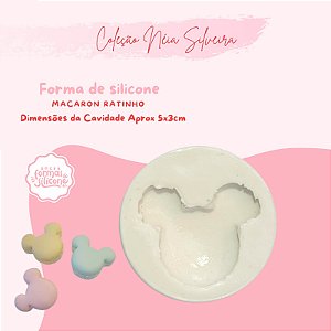 Molde de Silicone Macaron Ratinho