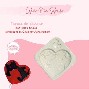 Molde de Silicone Ratinhos Casal