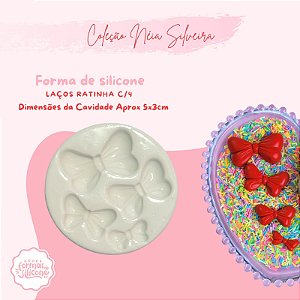 Molde de Silicone Laços Ratinha C/4