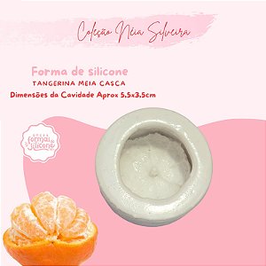 Molde de Silicone Tangerina Meia Casca