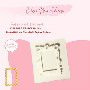 Molde de Silicone Moldura Princesa Mini
