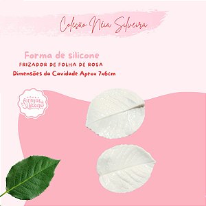 Molde de Silicone Frisador de Folha de Rosa