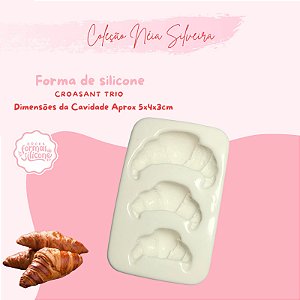 Molde de Silicone Croissant Trio