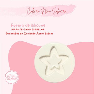 Molde de Silicone Amanteigado Estrelar