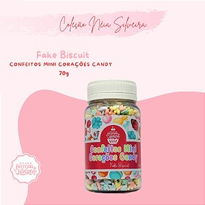 Confeitos Mini Corações Candy - Fake Biscuit