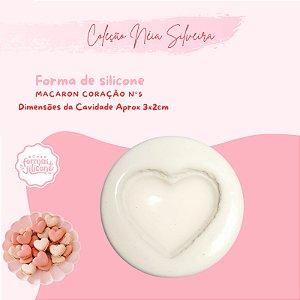 Molde de Silicone Macaron Coraçao 5