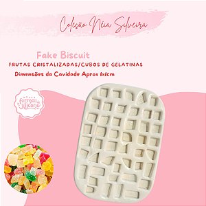 Molde de Silicone Frutas Cristalizadas/Cubos de Gelatina