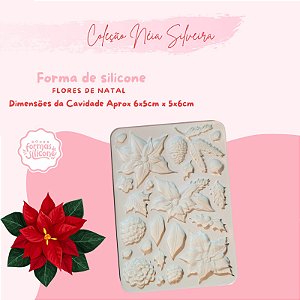 Molde de Silicone Flores de Natal