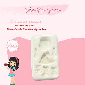 Molde de Silicone Menina de lado