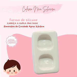 Molde de Silicone Cabeça Dupla Multiuso