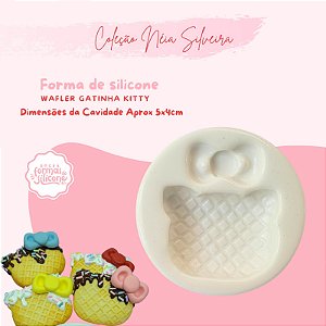 Molde de Silicone Waffle Gatinha Kitty