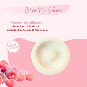 Molde de Silicone Bala Anel Azedinha