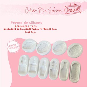 Molde de Silicone Perfumes e Tags