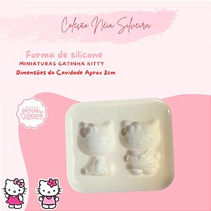 Molde de Silicone Miniaturas Gatinhas Kitty