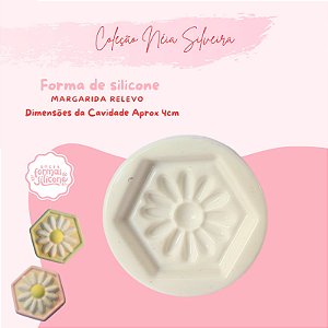 Molde de Silicone Margarida Relevo