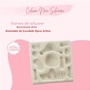 Molde de Silicone Bichinhos Mini