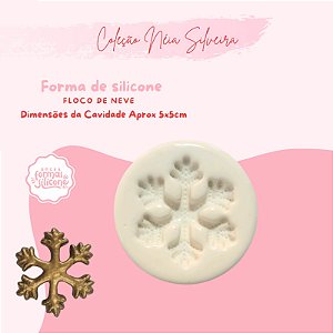 Molde de Silicone Floco de Neve