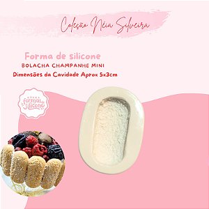 Molde de Silicone Bolacha Champanhe Mini