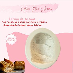 Molde de Silicone Pão Folheado Queijo Tamanho Real