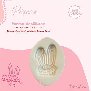 Molde de Silicone Orelha Feliz Páscoa