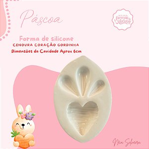 Molde de Silicone Cenoura Coração Gordinha