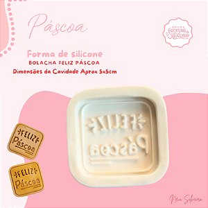 Molde de Silicone Bolacha Feliz Páscoa