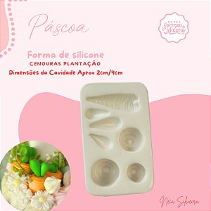 Molde de Silicone Cenouras Plantação