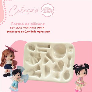 Molde de Silicone Bonecas Variadas Dora