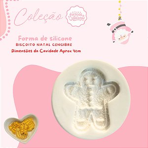 Molde de Silicone Biscoito Natal Gengibre