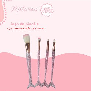 Jogo de Pinceis C/ 4