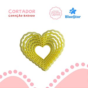Cortador Coração Babado - Bluestar