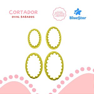 Cortador Oval Babados - Bluestar