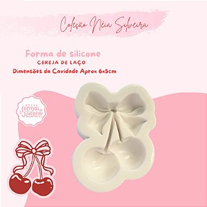 Molde de Silicone Cereja de Laço