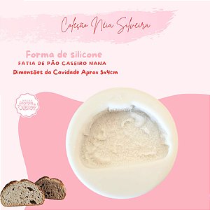 Molde de Silicone Fatia de Pão Caseiro Nana