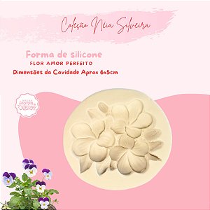 Molde de Silicone Flor Amor Perfeito