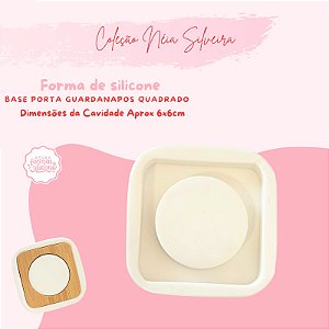 Molde de Silicone Base Porta Guardanapos Quadrado