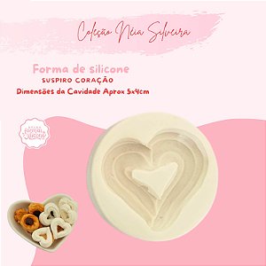 Molde de Silicone Suspiro Coração