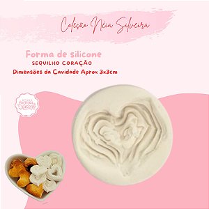 Molde de Silicone Sequilho Coração