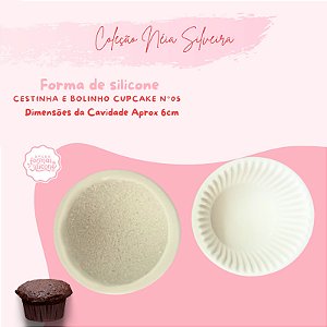 Molde de Silicone Cestinha e Bolinho Cupcake N5