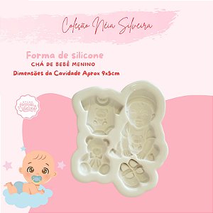Molde de Silicone Chá de Bebê Menino