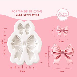 Molde de Silicone Laço Setim Duplo