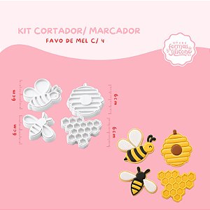 Kit Cortador / Marcador Favo de Mel c/ 4